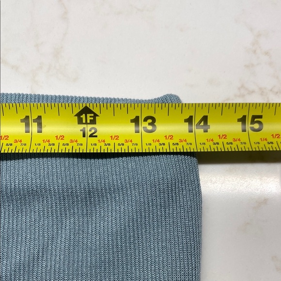 Zara Pants Flared Boot Ribbed Blue Green Athleisure Medium Waist 28 Inseam 35” - Picture 10 of 10